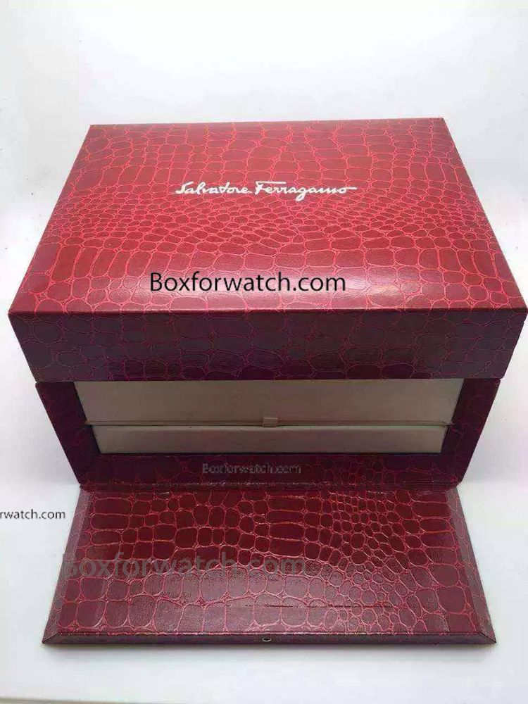Low Price Salvatore Ferragamo Red Leather Watch Box Low Price Salvatore Ferragamo Red Leather Watch Box
